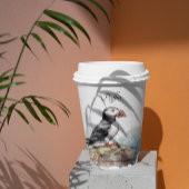 岩の水の色のパフィン、カスタム 紙コップ