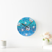 岩の海の模様 ラウンド壁時計 (ホーム)