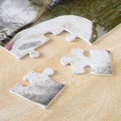 岩の滝の景観水ジグソーパズル ジグソーパズル (側面)