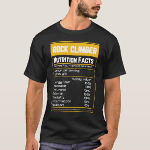 岩の登山者の栄養事実 Tシャツ