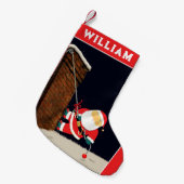 岩の登山者の贈り物 スモールクリスマスストッキング (正面 (吊り時))