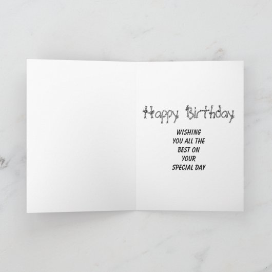 岩の登山者 カード (内部)