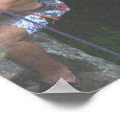 岩の登山者 ポスター (角)