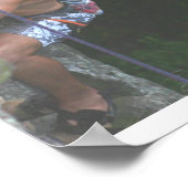 岩の登山者 ポスター (角)