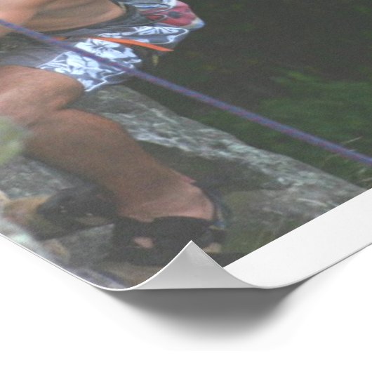 岩の登山者 ポスター (角)