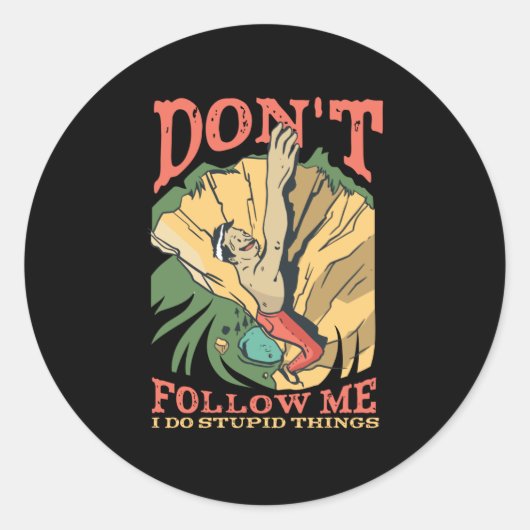 岩の登山者 ラウンドシール (正面)