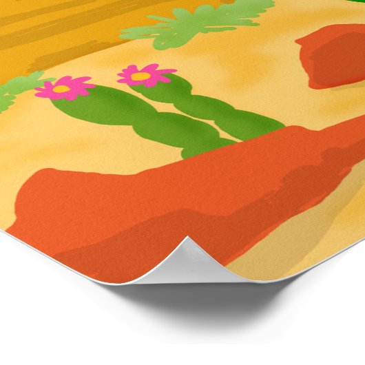 岩の砂漠 ポスター (角)