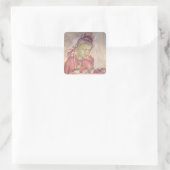 岩の砦から雲の上に浮かぶ水路が スクエアシール (バッグ)