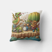 岩の群れカエルとドラゴンズ遊ズ・バイ・ザ・シー クッション (裏面)