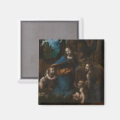 『岩の聖母』聖母マリア、幼児イエス、洗礼者ヨハネ マグネット (正面/裏面)