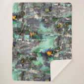 岩の色、ミントグリーンからグレーの主 シェルパブランケット (正面)