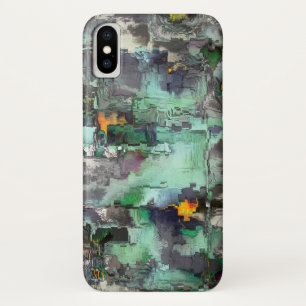 岩の色、ミントグリーンからグレーの主 iPhone X ケース