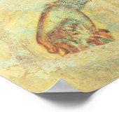 岩の要塞から出た雲の水路 ポスター (角)