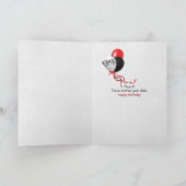 岩の誕生日のユーモアにグリズリーベア カード (内部)