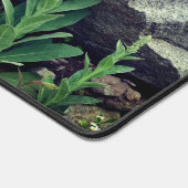 岩の間の野生のムレインのパーソナライズされた花 デスクマット (コーナー)