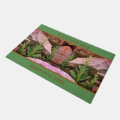 岩の間の野生のムレインのパーソナライズされた花 ドアマット (アングル)