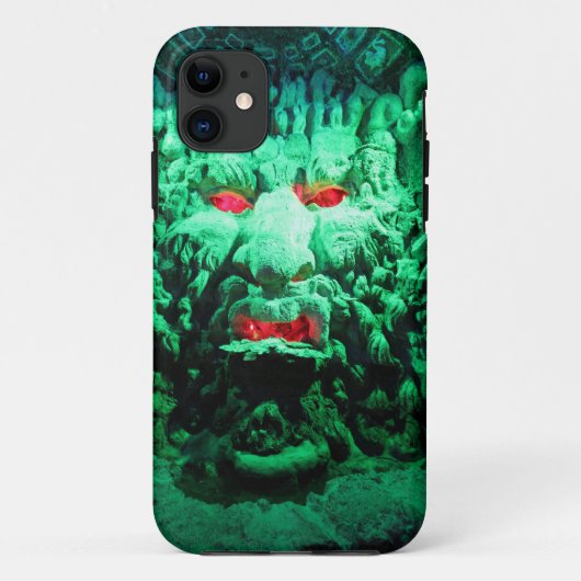 岩の顔に怖いマスクの顔 Case-Mate iPhoneケース (裏面)