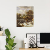 岩の風景の滝, c.1660-70 ポスター (ホームオフィス)