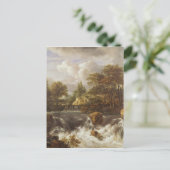 岩の風景の滝， c.1660-70 ポストカード (スタンド正面)