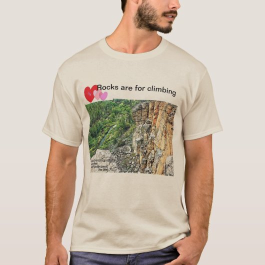 岩は登山 Tシャツ (正面)