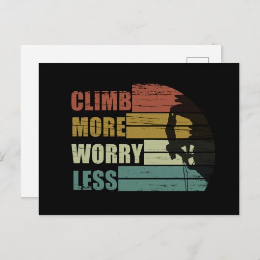 岩やる気を起こさせる登山ことわざ シーズンポストカード (正面/裏面)