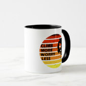 岩やる気を起こさせる登山ことわざ マグカップ (正面右)