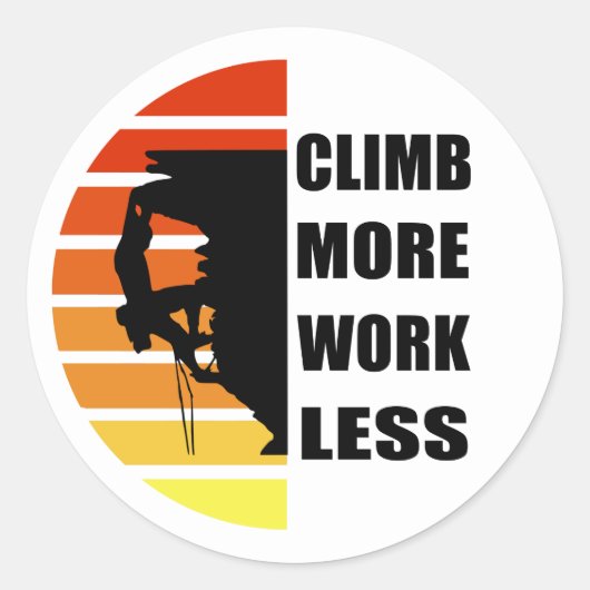 岩やる気を起こさせる登山ことわざ ラウンドシール (正面)