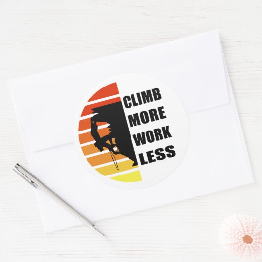 岩やる気を起こさせる登山ことわざ ラウンドシール (封筒)