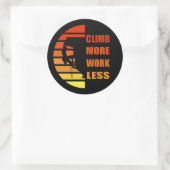 岩やる気を起こさせる登山ことわざ ラウンドシール (バッグ)