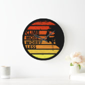 岩やる気を起こさせる登山ことわざ ラージ壁時計 (ホーム)