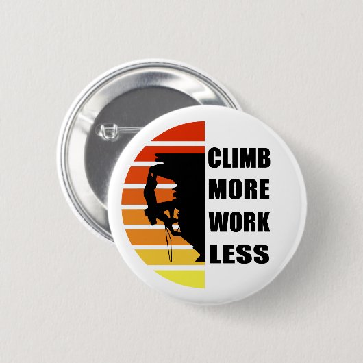 岩やる気を起こさせる登山ことわざ 缶バッジ (正面&裏面)