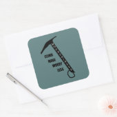 岩やる気を起こさせる登山ロッククライミングことわざ スクエアシール (封筒)