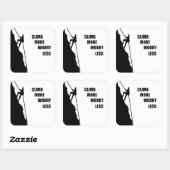 岩やる気を起こさせる登山ロッククライミングことわざ スクエアシール (シート)