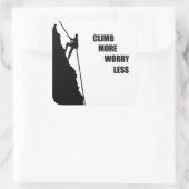 岩やる気を起こさせる登山ロッククライミングことわざ スクエアシール (バッグ)