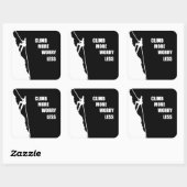 岩やる気を起こさせる登山ロッククライミングことわざ スクエアシール (シート)