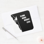 岩やる気を起こさせる登山ロッククライミングことわざ スクエアシール (封筒)