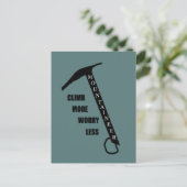 岩やる気を起こさせる登山ロッククライミングことわざ ポストカード (スタンド正面)