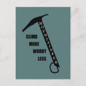 岩やる気を起こさせる登山ロッククライミングことわざ ポストカード (正面)