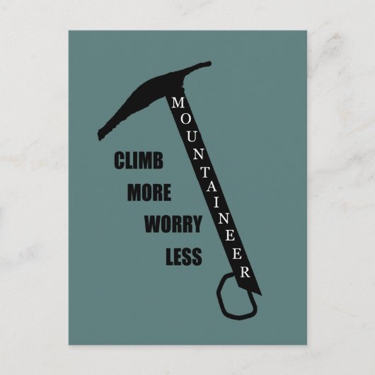 岩やる気を起こさせる登山ロッククライミングことわざ ポストカード (正面)