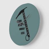 岩やる気を起こさせる登山ロッククライミングことわざ ラージ壁時計 (傾斜)