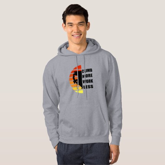 岩やる気を起こさせる登山引用文 パーカ (正面フル)