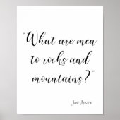 岩や山に人は何だジェーン・オースティン ポスター (正面)