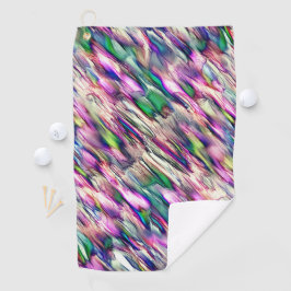 岩や石筍を派手な色でシミュレート ゴルフタオル