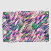 岩や石筍を派手な色でシミュレート ゴルフタオル (横)