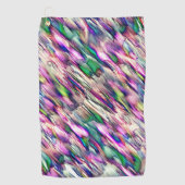 岩や石筍を派手な色でシミュレート ゴルフタオル (正面)