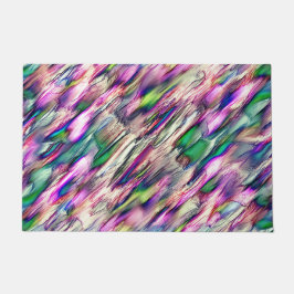 岩や石筍を派手な色でシミュレート ドアマット