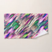 岩や石筍を派手な色でシミュレート バスタオルセット (ハンドタオル)