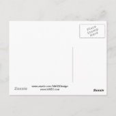 岩をスキップして夕日に ポストカード (裏面)