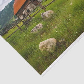 岩を見つめる羊と野原に潜り込んだキャビン 薄葉紙 (詳細)