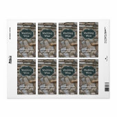 岩カスタム素朴ウェディングミニワインラベル ラベル (フルシート)